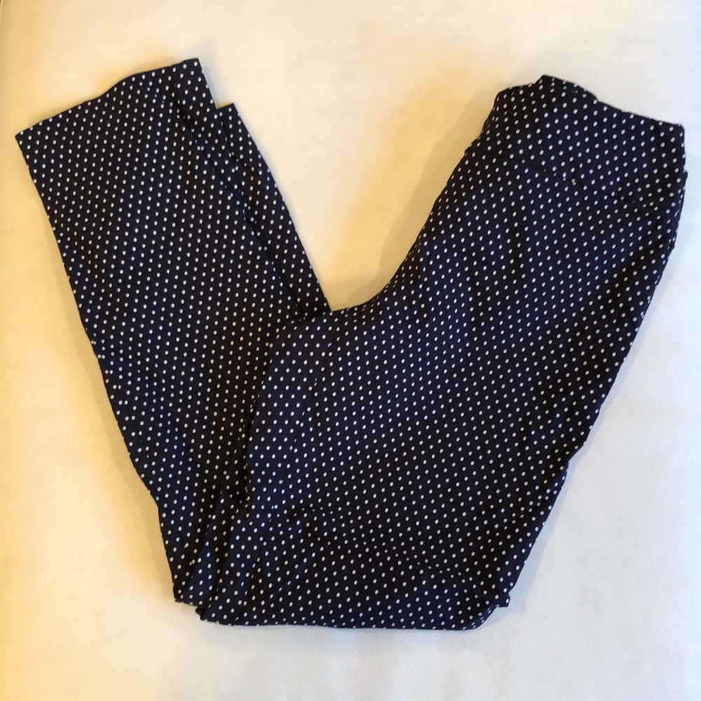 Lisette pull on black polka dot pants